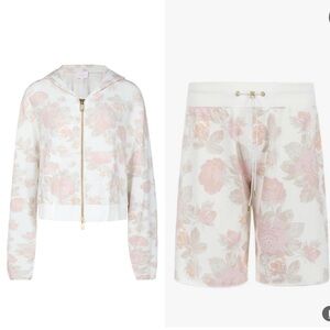 🌸Selkie Beverly Pillow Zip Up Hoodie and Pillow Shorts Floral Lounge Set🌸
